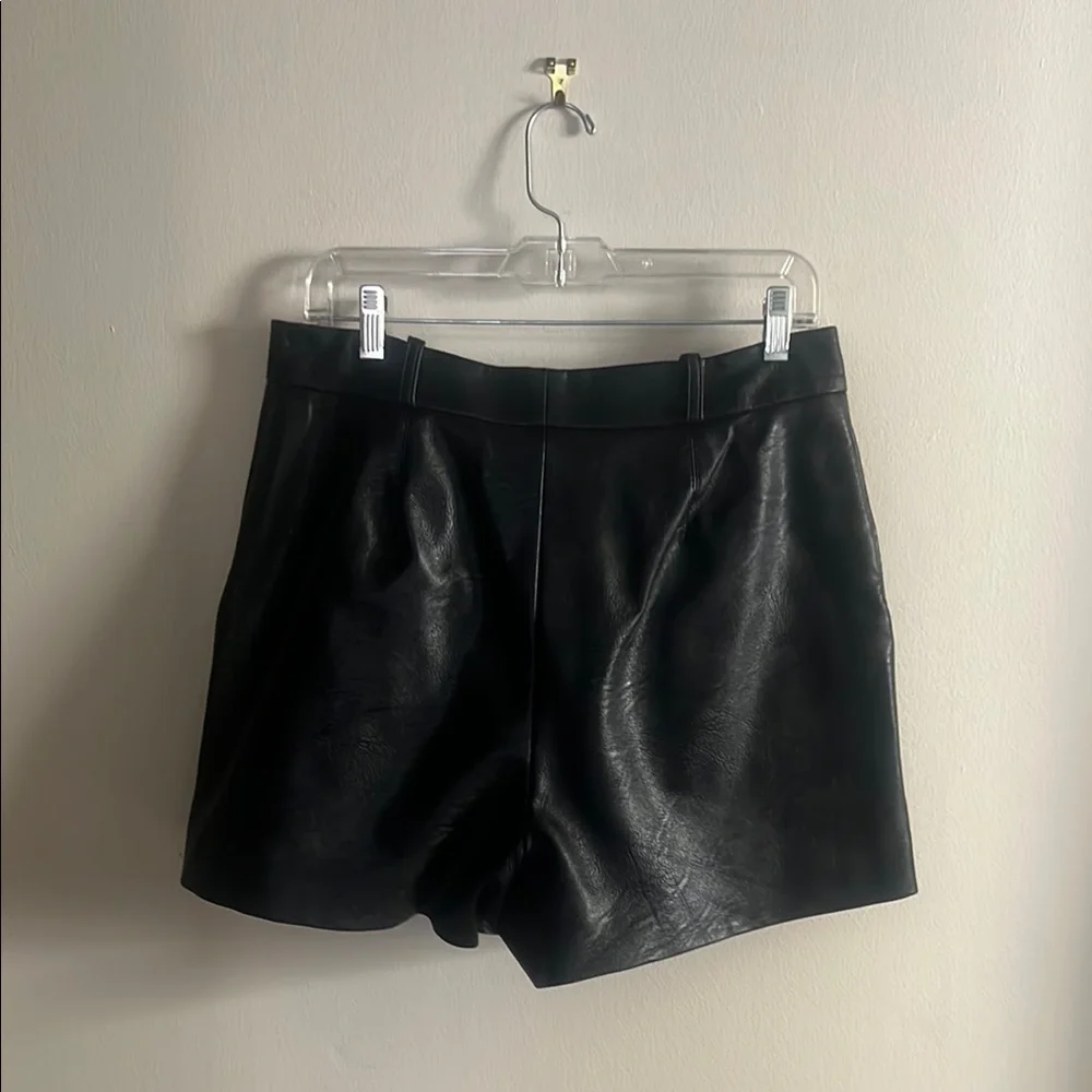 Stella McCartney Black Leather Shorts - Picture 4 of 6